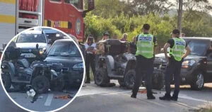 Accident rutier pe drumul Rudeni-Șuici, Argeș: un ATV și un autoturism implicate, conducătorul ATV-ului transportat la spital cu politraumatisme