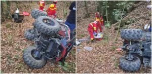 Accident cu un ATV! Un bărbat de 57 de ani a murit, șoferul avea alcoolemie de 1,08 mg/l și nu avea permis
