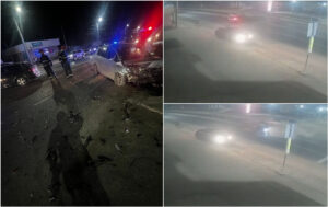 Imagini de coșmar în Iași! Momentul impactului violent a fost filmat. Trei persoane au ajuns de urgență la spital
