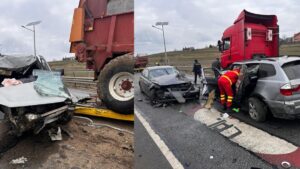 Carnagiu pe centura Sucevei! Două BMW-uri spulberate de un Ford scăpat de sub control, patru persoane la spital!