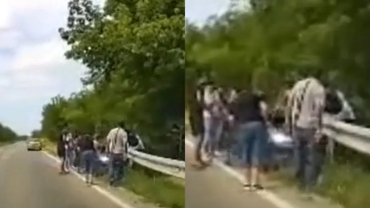 Accident grav în Dolj. Mașina unor bătrâni a fost străpunsă de o bară metalică după ce șoferul a pierdut controlul