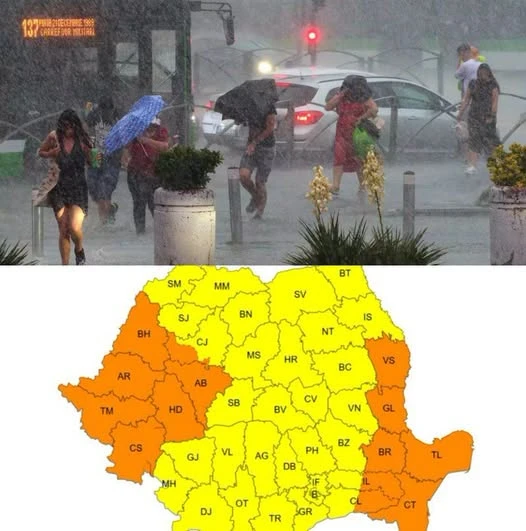 Meteorologii au emis Cod galben de furtuni și vijelii. Vremea se răcește brusc în toată țara