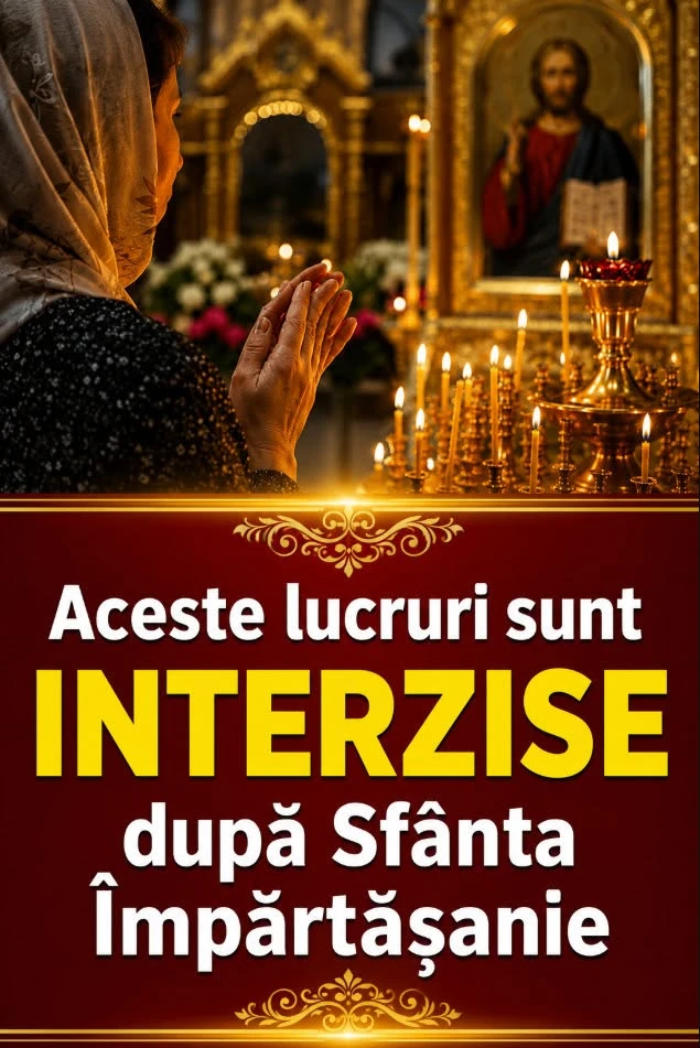 Cum trebuie să te porți după Împărtășanie. Recomandările Bisericii pentru credincioși