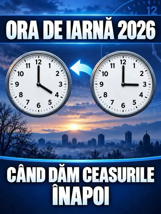 Trecerea la ora de iarnă în 2026. Noaptea în care dăm ceasurile înapoi