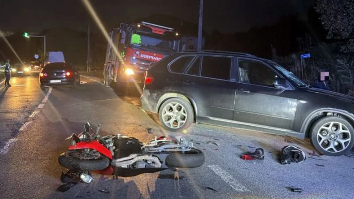 Accident rutier pe DN 67, în Vâlcea. Motociclist rănit după ce un șofer nu i-ar fi acordat prioritate
