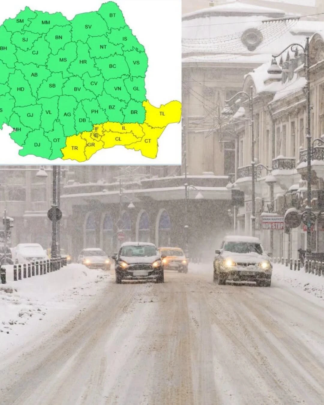 ALERTĂ ANM! Trei CODURI GALBENE de ploi și vânt! NINSORI la munte până miercuri